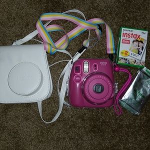 Fujifilm Instax Mini 8, film, and 2 cases